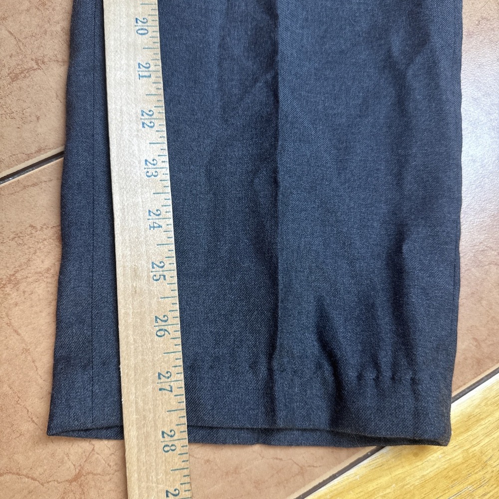 Polo Ralph Lauren Sz 36 x 28 Dark Gray 100% Wool Italy Made Mens Dress Pants - Picture 8 of 10